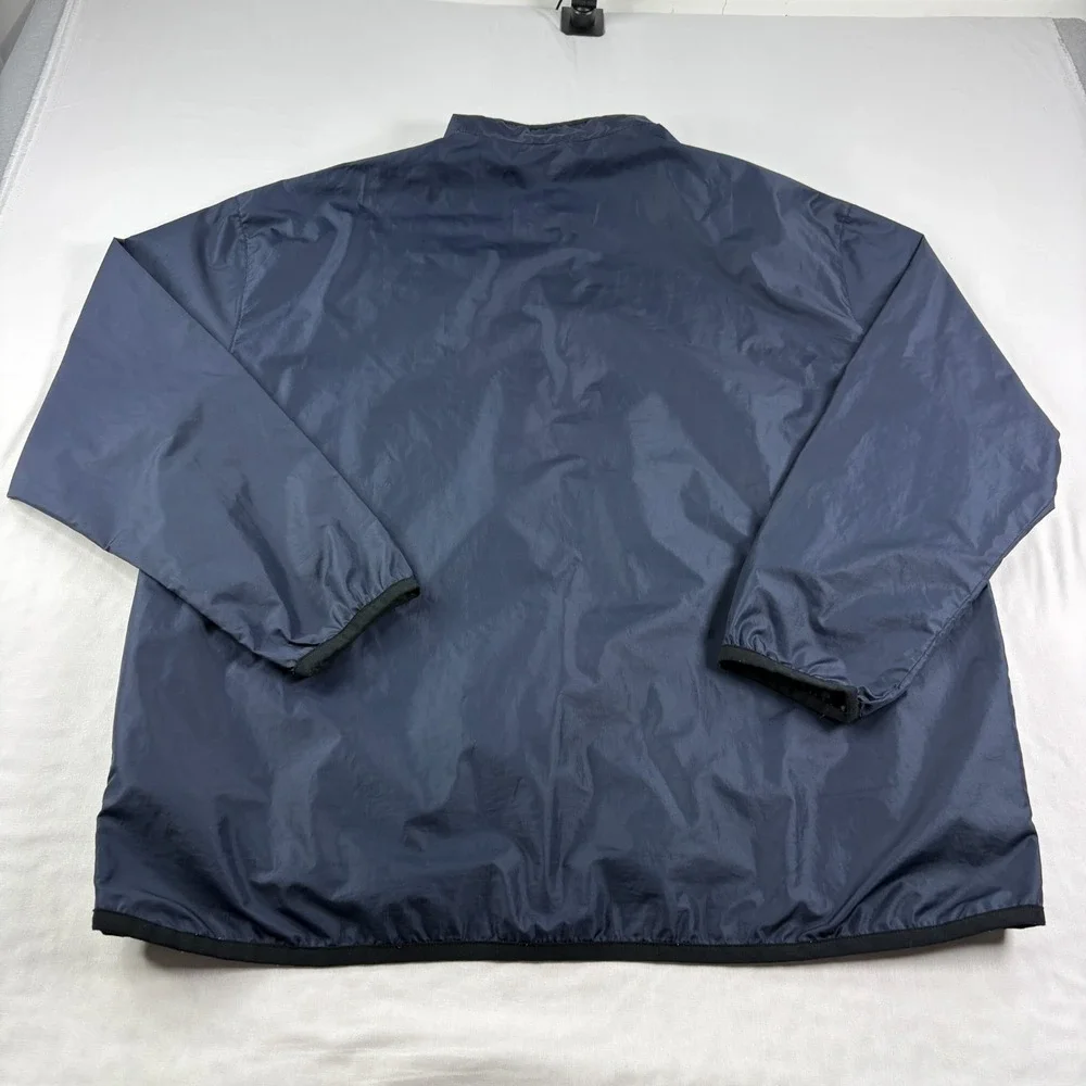 Vintage 90s Nike Jacket Mens 2XL Blue 1/4 Zip Windbreaker Pullover Spell Out